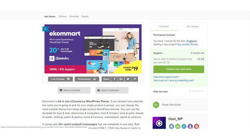 Installer un thème Premium avec le plugin Envato 1 snapshot 4