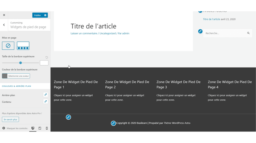 Personnaliser l'apparence du thème 5 snapshot4 4