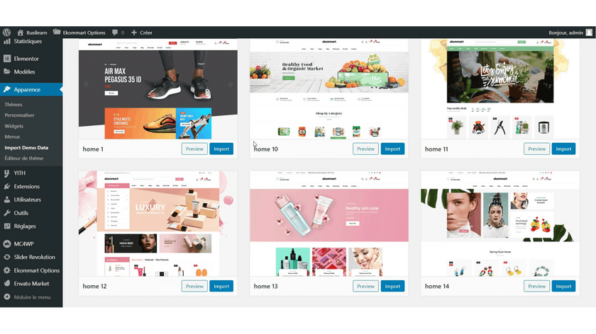 Importer la démo 6 snapshot5 3