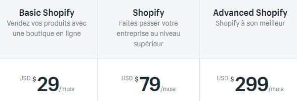 Créer un site de Dropshipping : les 3 meilleures solutions 2 Abonnements shopify