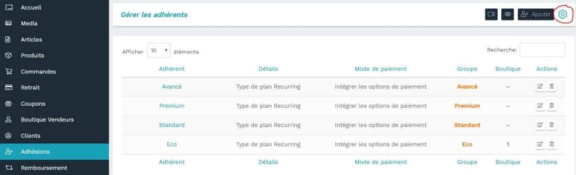Prise en main du système d'Adhésion 1 acces adhesion