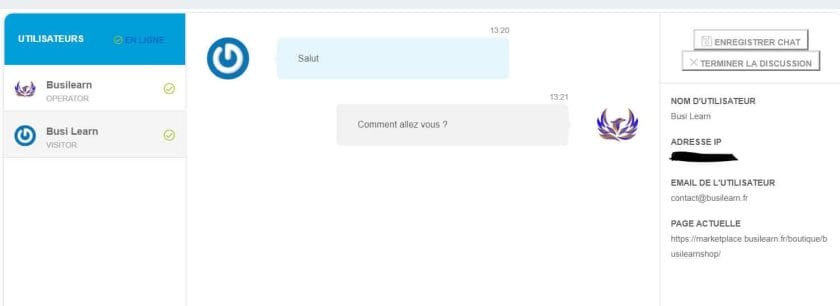 Configurer le Live Chat 22 exemple live chat vendeur