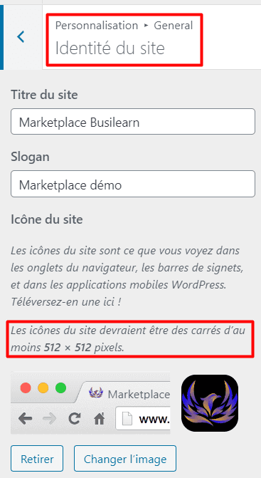 Etape #2 : Changement des logos 4 favicon