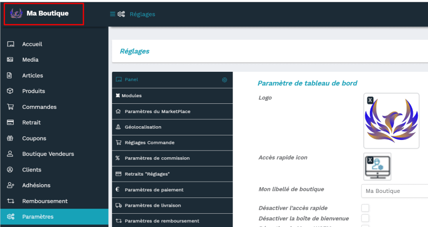 Etape #2 : Changement des logos 5 image boutique