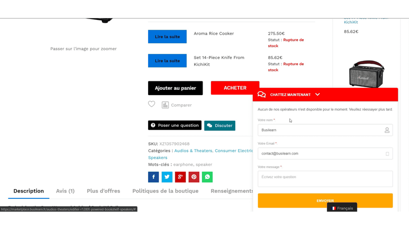 Configurer le Live Chat 24 snapshot23