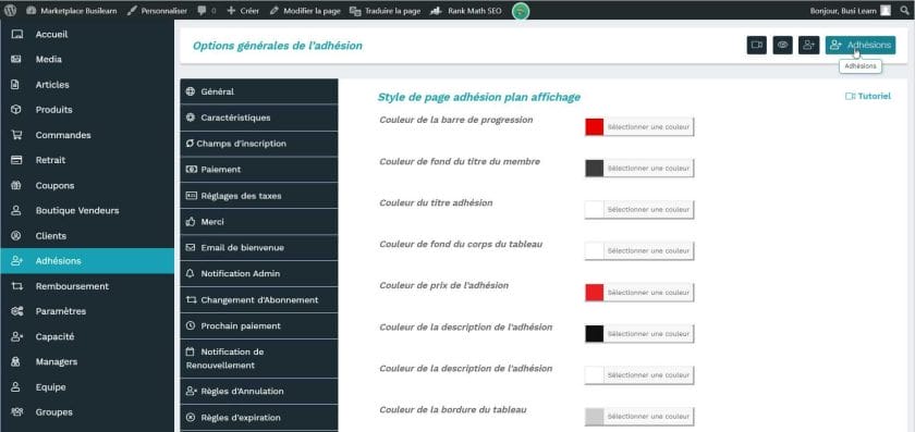 Prise en main du système d'Adhésion 8 snapshot5 1