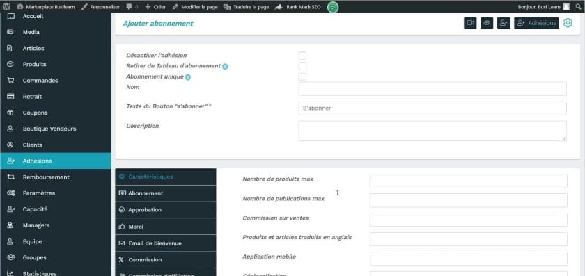 Prise en main du système d'Adhésion 10 snapshot7 1
