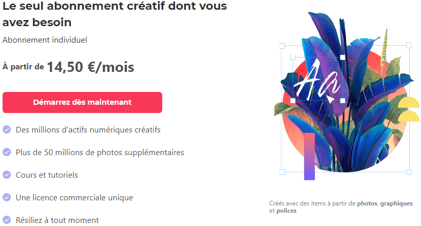 Envato Elements Avis, Prix et Test en Français - Ressources digitales illimitées 1 Tarifs unique de Envato elements